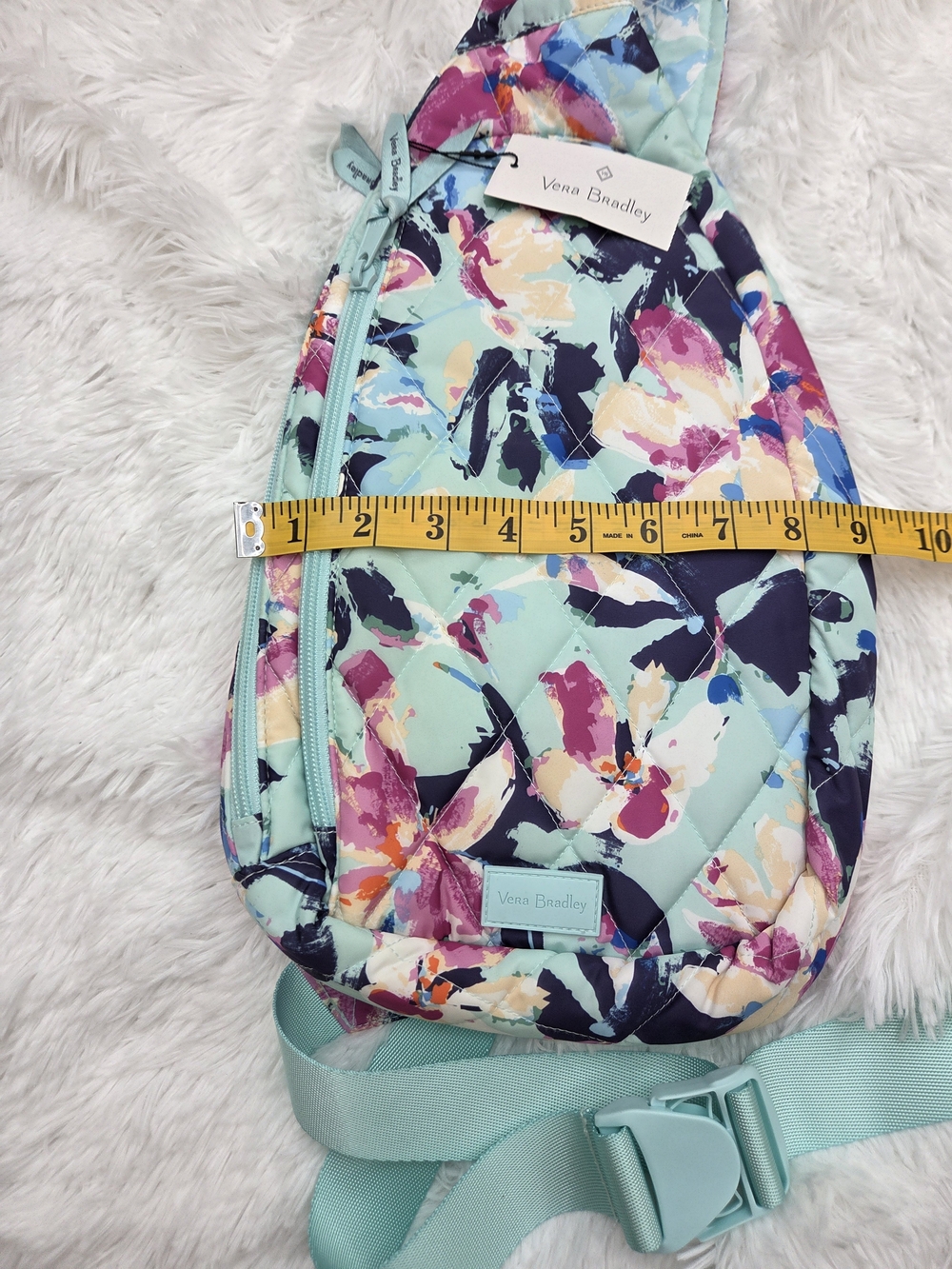 Vera Bradley NWT Quilted Floral Sling Crossbody Backpack Bag - Picture 9 of 10